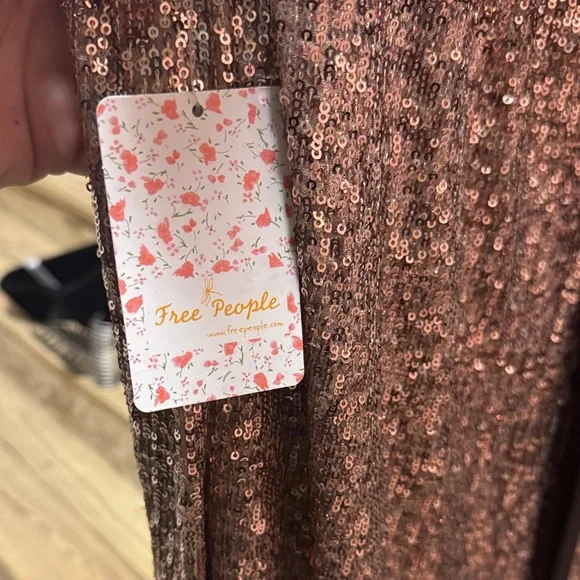 Free People Sequin Tan Joggers - Picture 6 of 8